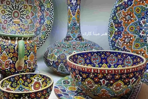 تصویر 4 از قیمت خرید گلدان سفالی لب طلایی + فروش ویژه